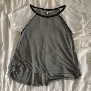 Grey slit back American Eagle shirt